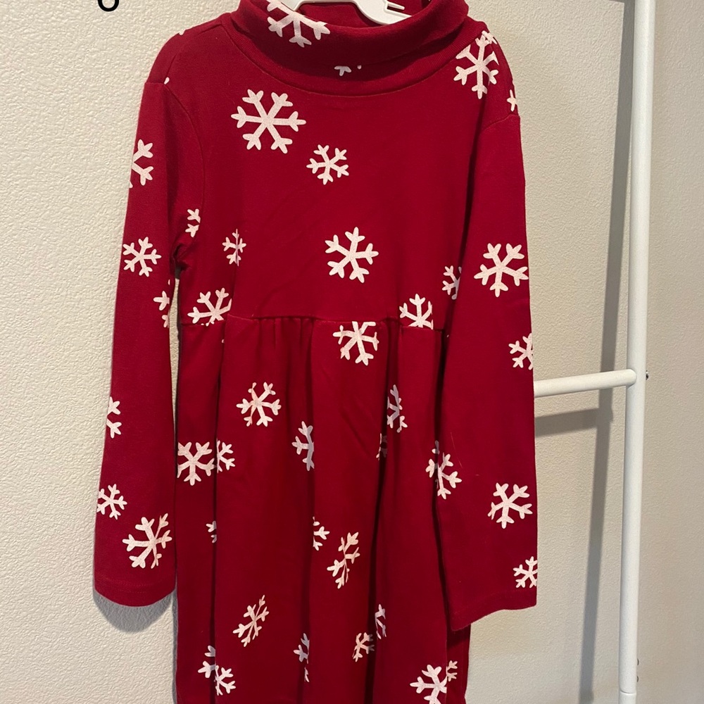 Red and white snowflake dress Gymboree size 6